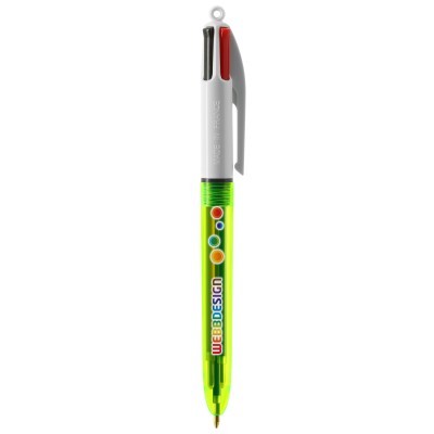 Bolígrafo Bic 4 colours Fluo personalizable